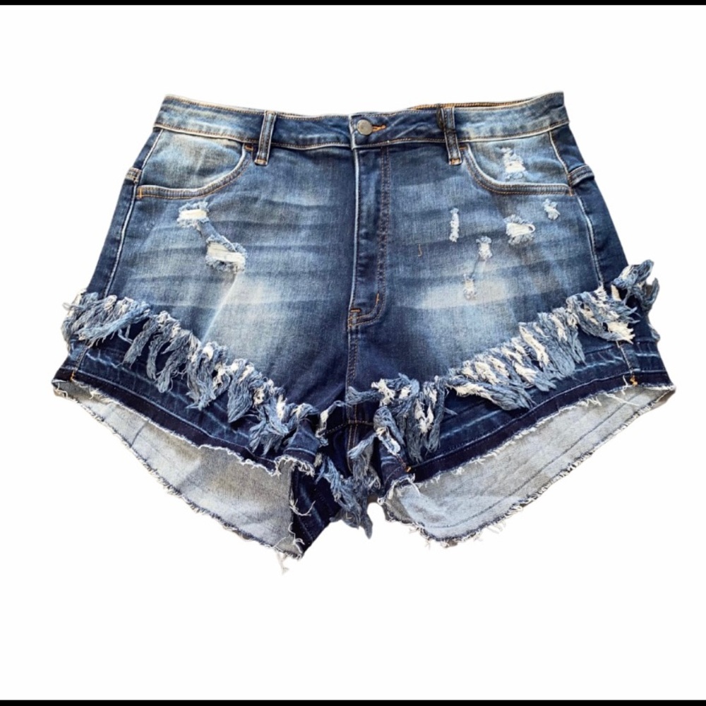 Distressed Jean Shorts